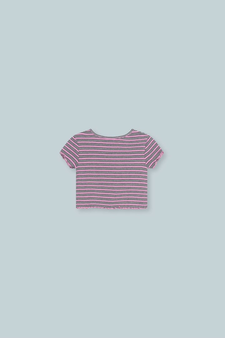 Ecru Romero Tee - Pink Lavendar Stripe - Posh New York