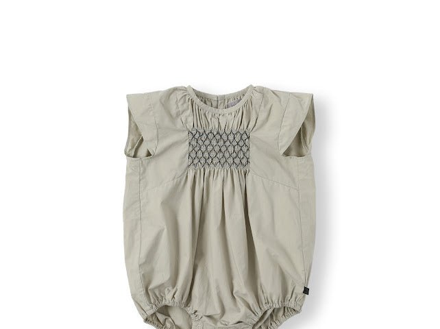 Elin Smocking Romper - Grey Mint - Posh New York