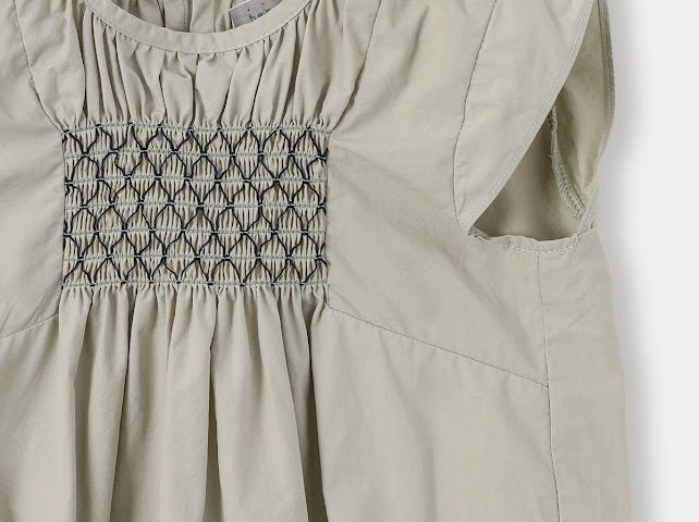 Elin Smocking Romper - Grey Mint - Posh New York