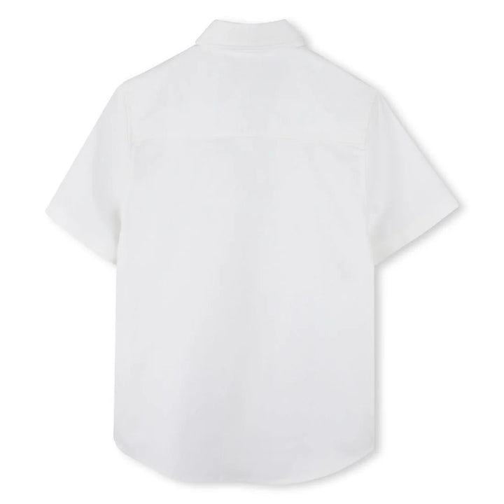 Embroidered Logo SS Shirt - White - Posh New York