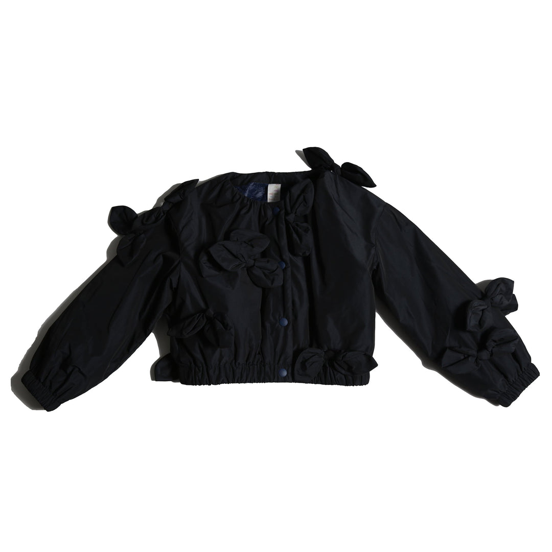 Estrella Bow Embellised Bomber - Sapphire - Posh New York