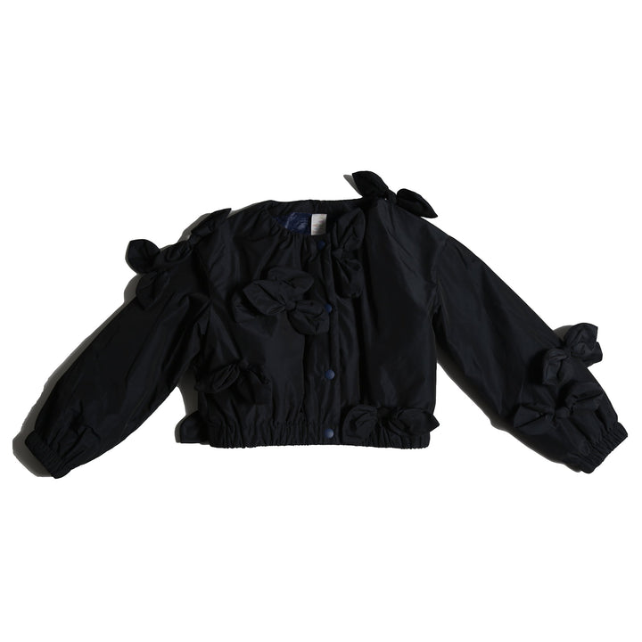 Estrella Bow Embellised Bomber - Sapphire - Posh New York