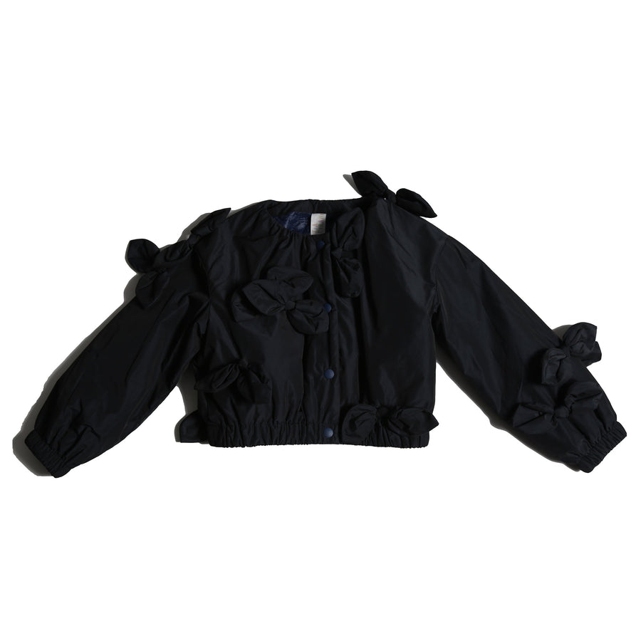Estrella Bow Embellised Bomber - Sapphire - Posh New York