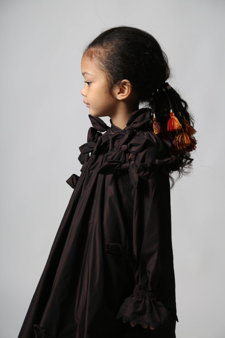 Estrella Bow Embellished Frock - Raisin - Posh New York