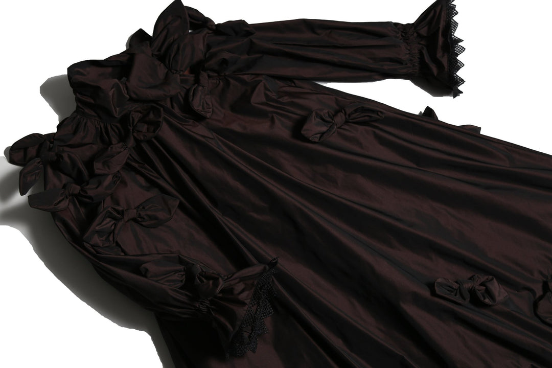 Estrella Bow Embellished Frock - Raisin - Posh New York
