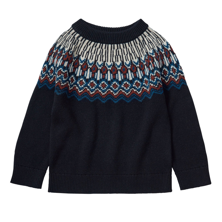 Fair Isle Sweater - Dark Navy - Posh New York