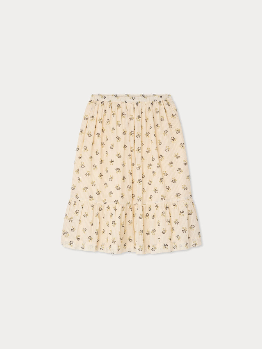 Farah Cream Skirt - Fleurs Ecru 503 - Posh New York