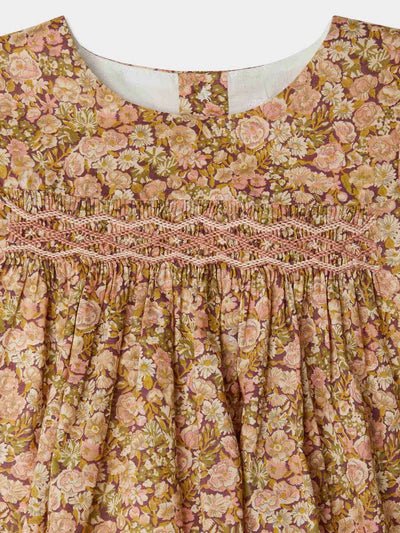 Felicie Dress - Fl Rose Camelia - Posh New York
