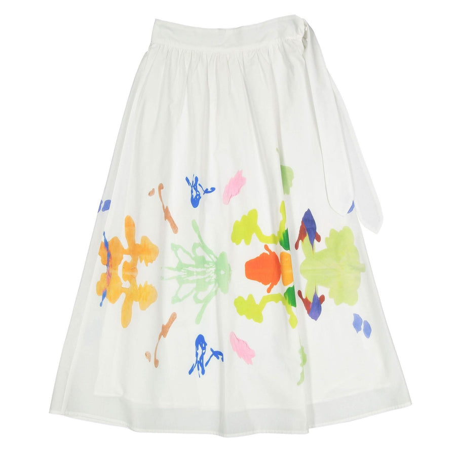 Floral Bow Skirt - White - Posh New York