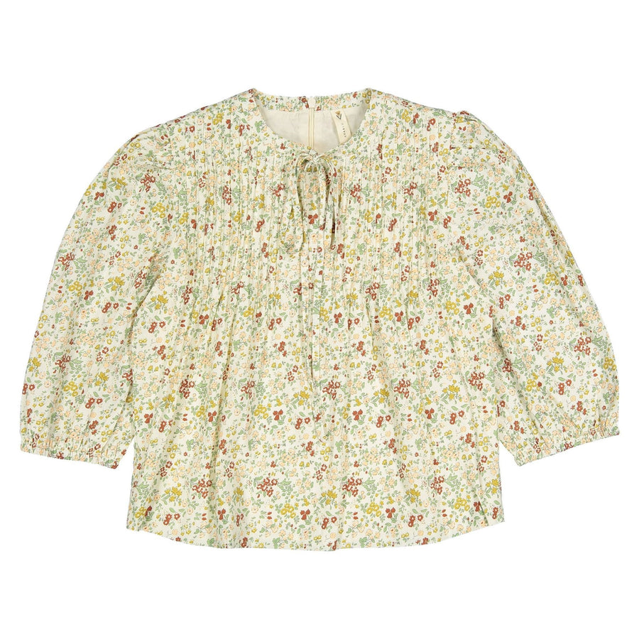 Floral Pleated Blouse - Floral - Posh New York