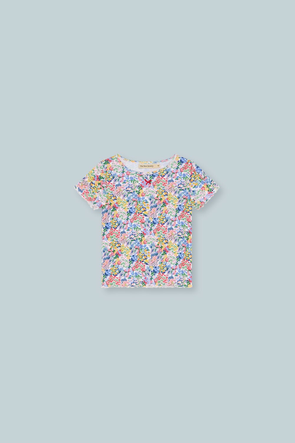 Floral Ribbed Baby Tee - Verbena Print - Posh New York