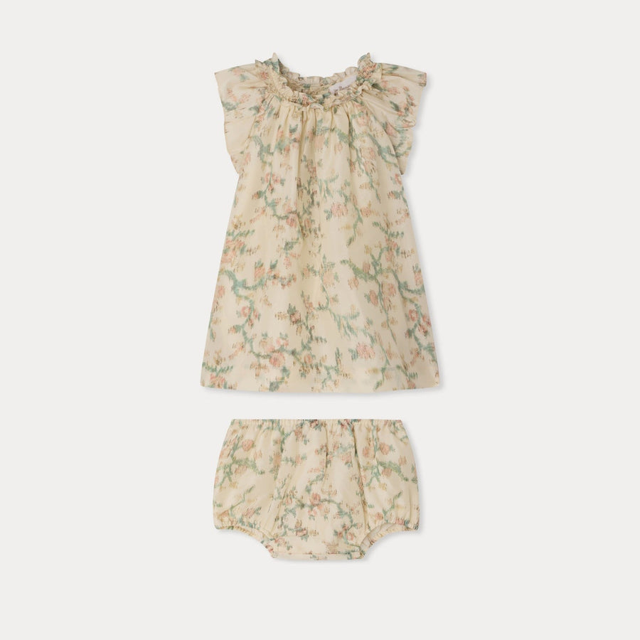 Floral White Dress - Vert 547B - Posh New York