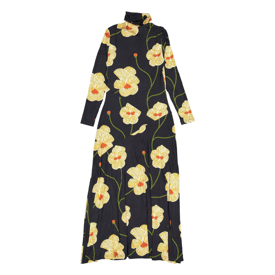 Flower Plant Maxi Dress - Black - Posh New York