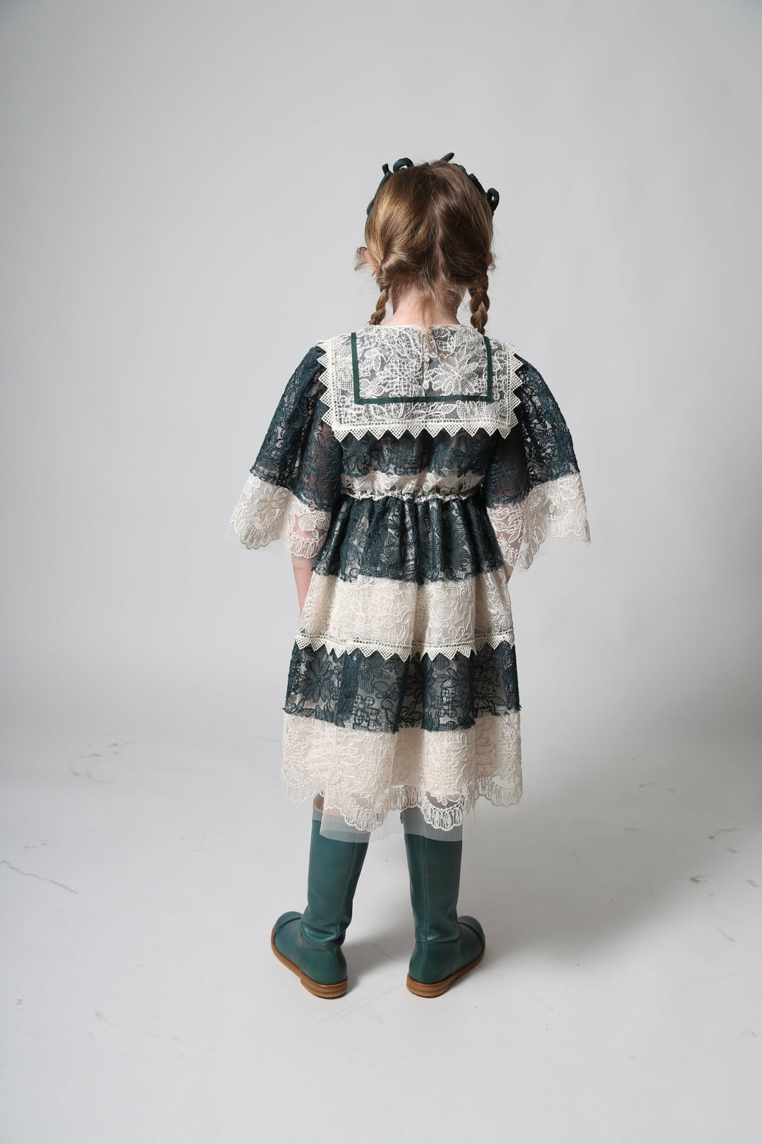 Frida Patchwork Sailor Frock Dress - Cactus Mix - Posh New York