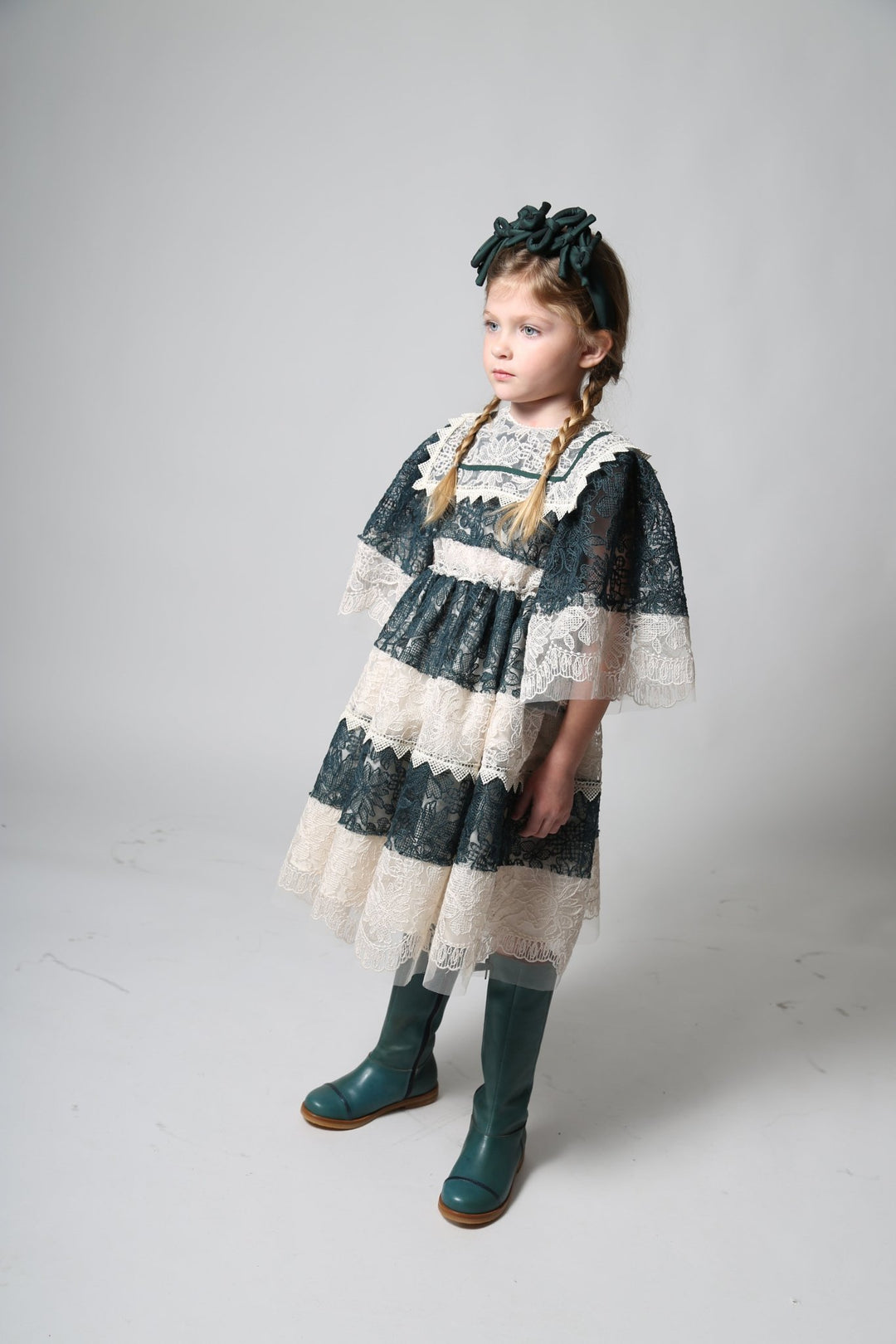 Frida Patchwork Sailor Frock Dress - Cactus Mix - Posh New York