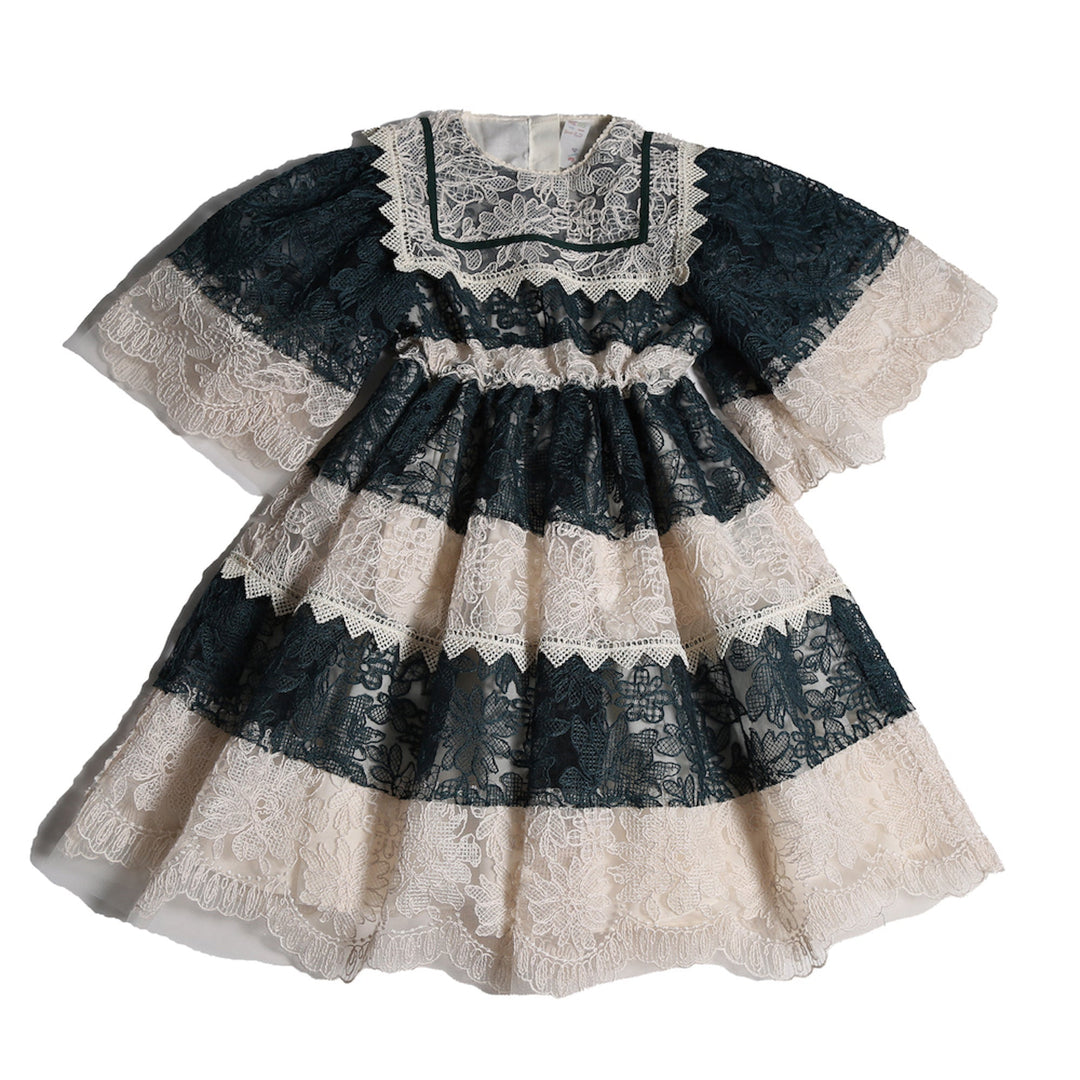 Frida Patchwork Sailor Frock Dress - Cactus Mix - Posh New York
