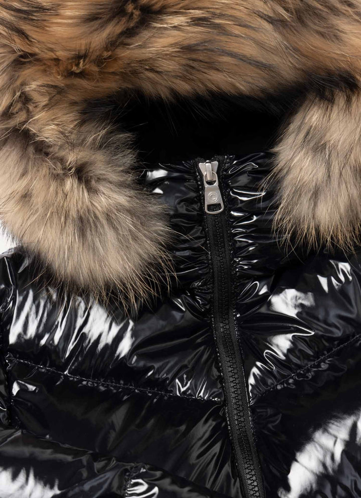 Fur Down Jacket - Black 99 - Posh New York