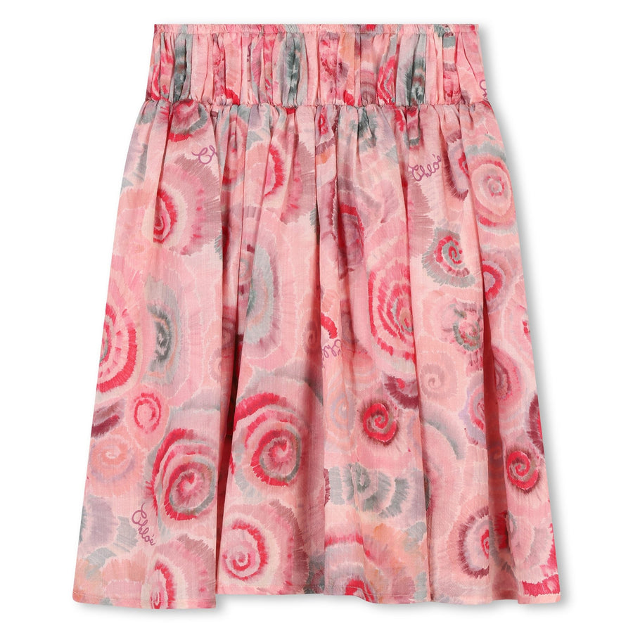 Gauze Wool Maxi Skirt - Pink Green - Posh New York