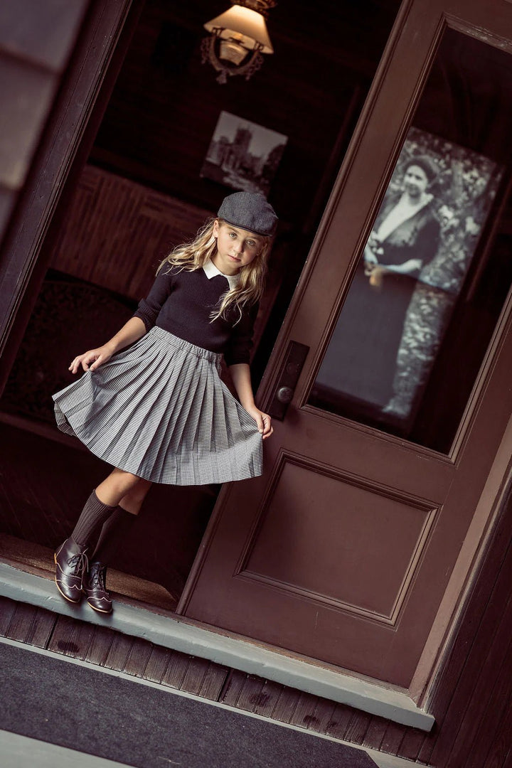 Gingham Pleated Skirt - Gingham - Posh New York