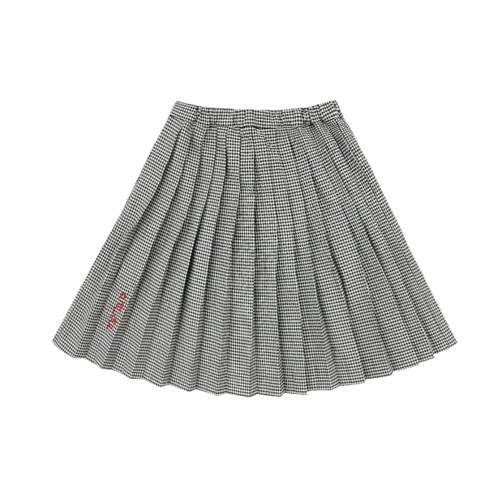 Gingham Pleated Skirt - Gingham - Posh New York