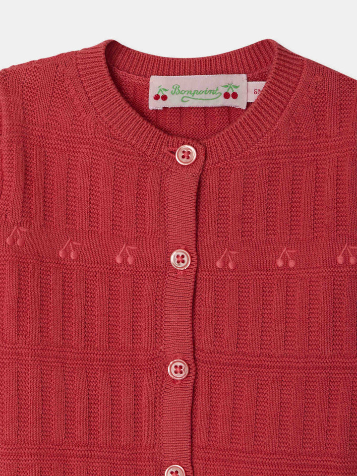 Giovina Red Cardigan With Cherries - Figue 053A - Posh New York