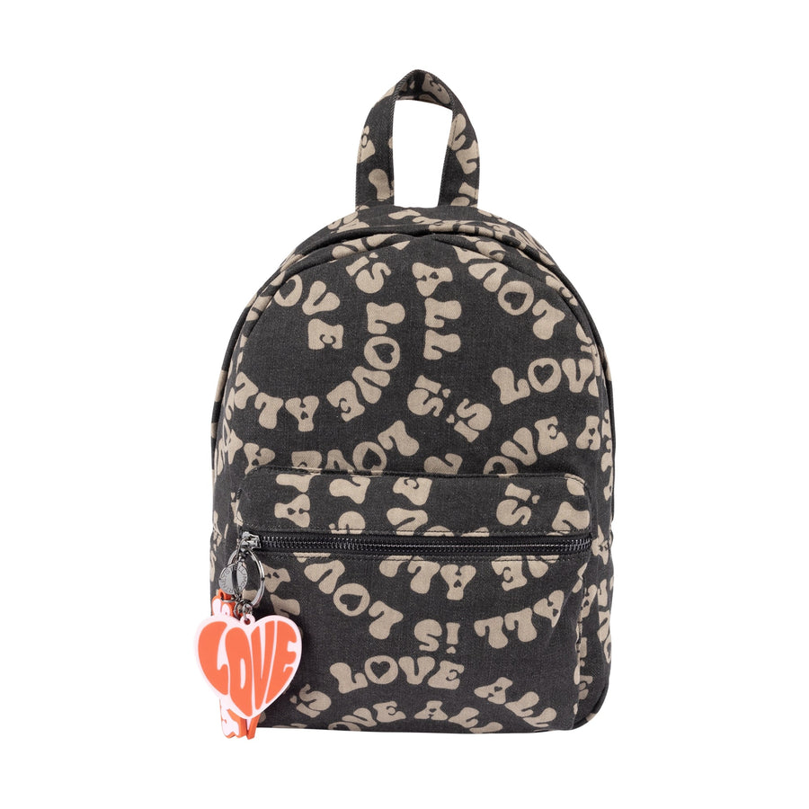 Girl All is Love Denim Backpack - Black - Posh New York