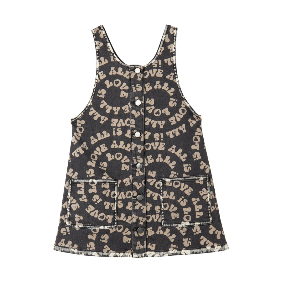 Girl All is Love Denim Jumper - Black - Posh New York