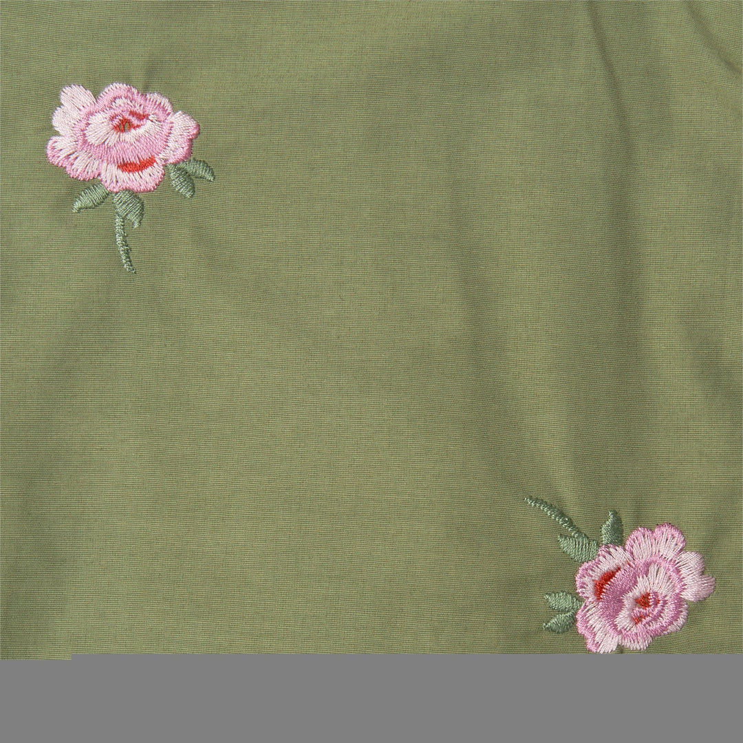 Girl Embro Ditsy Roses Skirt - Green - Posh New York