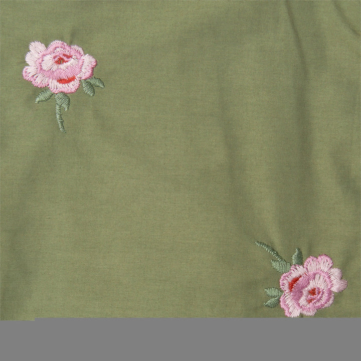Girl Embro Ditsy Roses Skirt - Green - Posh New York