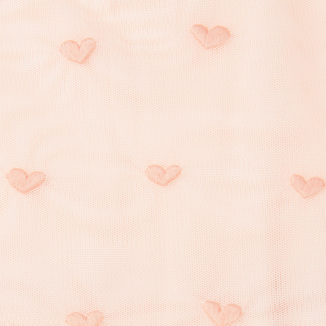 Girl SS Pink Hearts Embro Tulle Dress - Light Pink - Posh New York