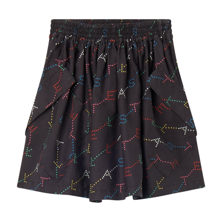 Girl Stella Monogram Skirt - Black - Posh New York