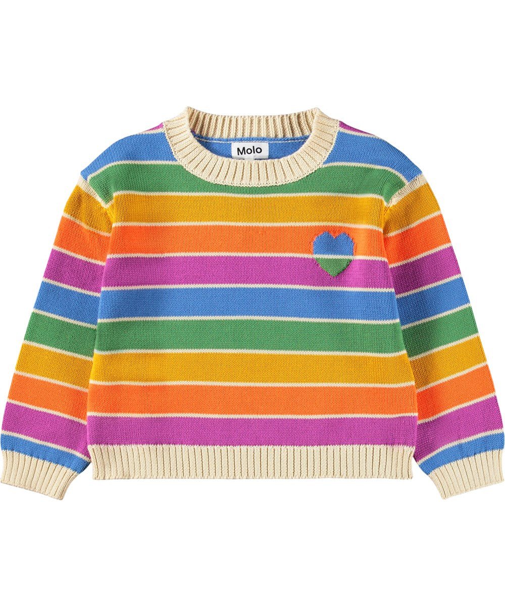Gitty Sweater - Heart Rainbow - Posh New York