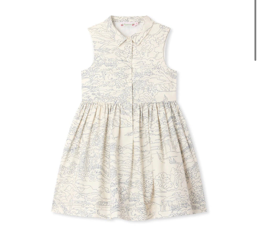 Graphic Print Collar Dress - Imp Encre 677 - Posh New York