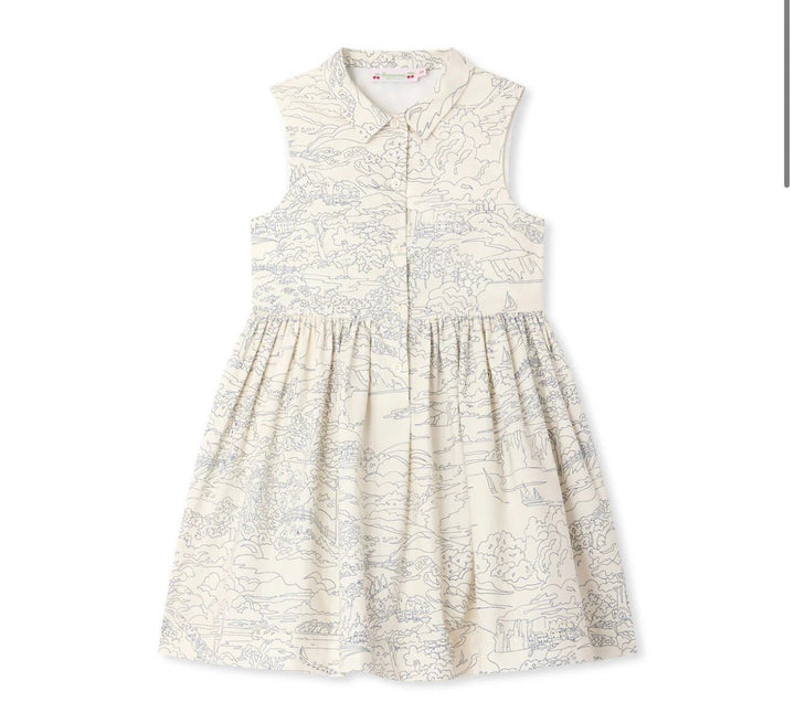 Graphic Print Collar Dress - Imp Encre 677 - Posh New York