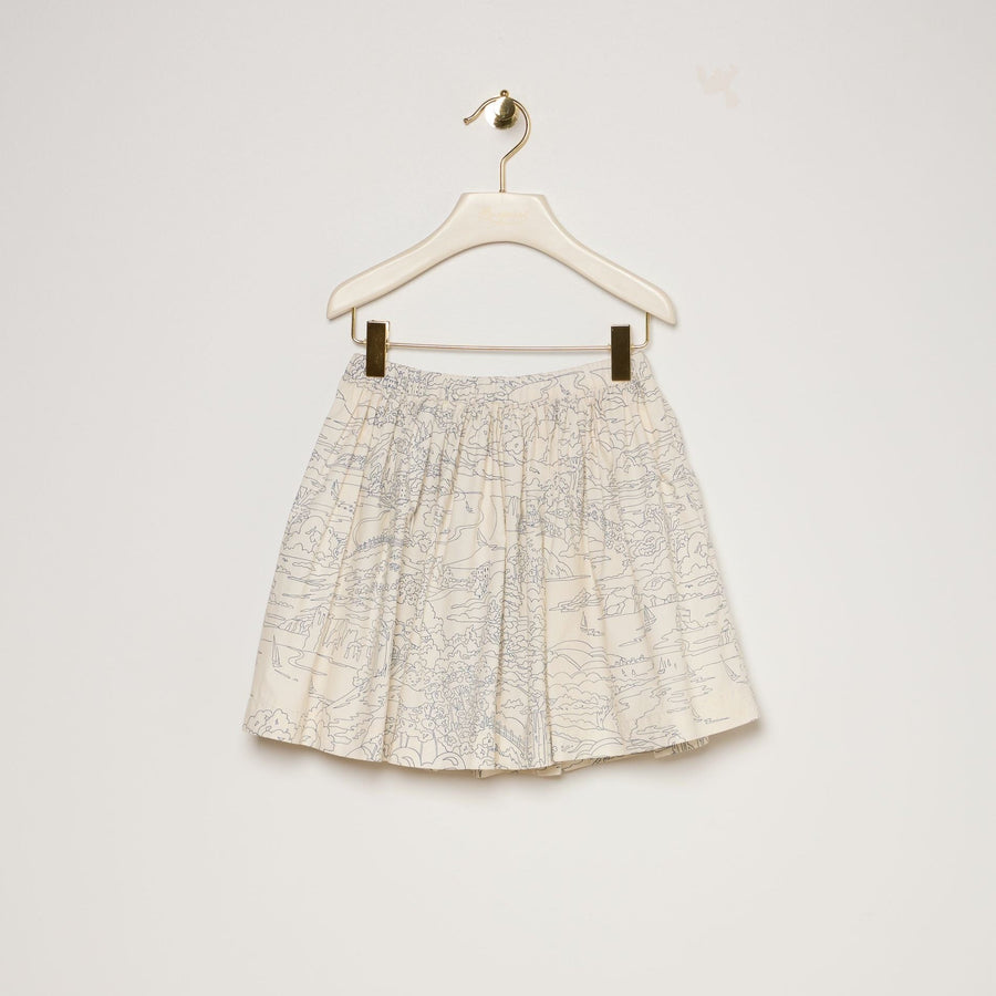 Graphic Print Skirt - Imp Encre 677 - Posh New York
