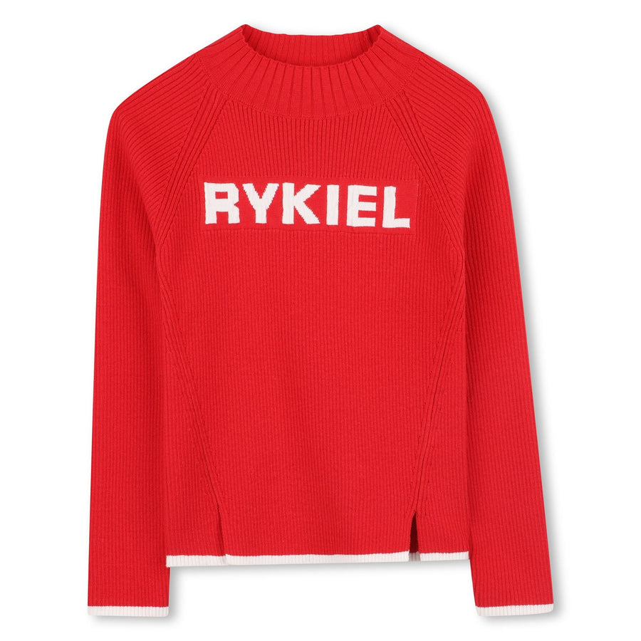 High Neck Sweater - Red - Posh New York