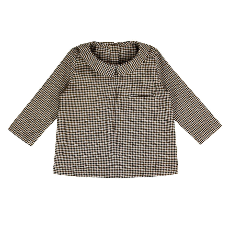 Houndstooth Peter Pan Shirt - Houndstooth - Posh New York