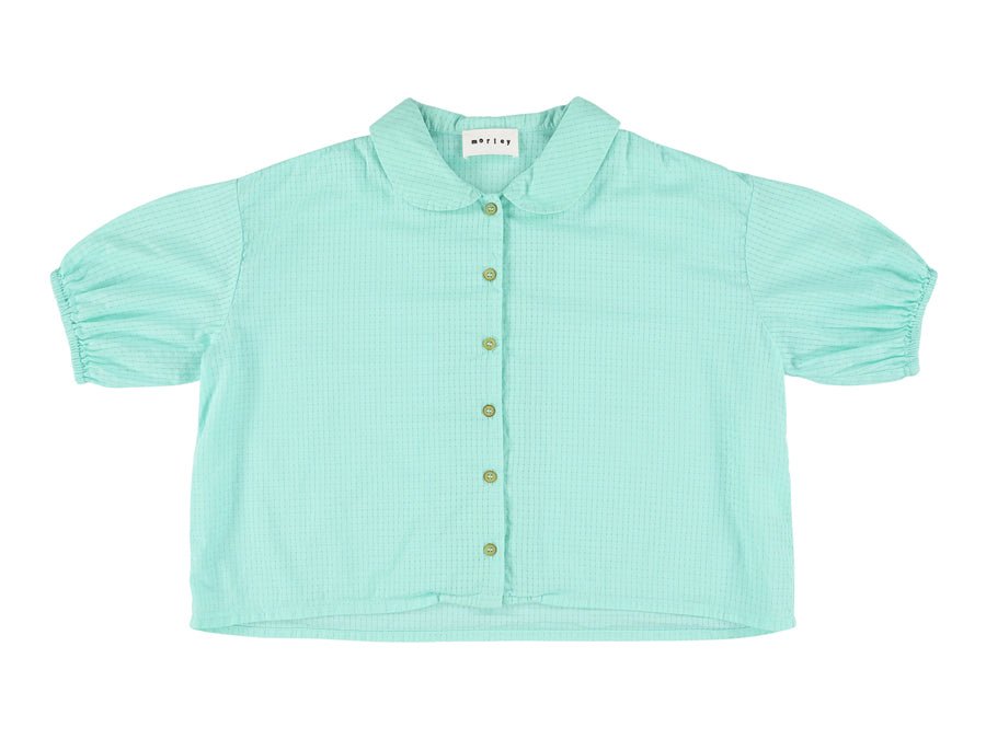 Ice Green Tafetta Shirt - Ice Green - Posh New York