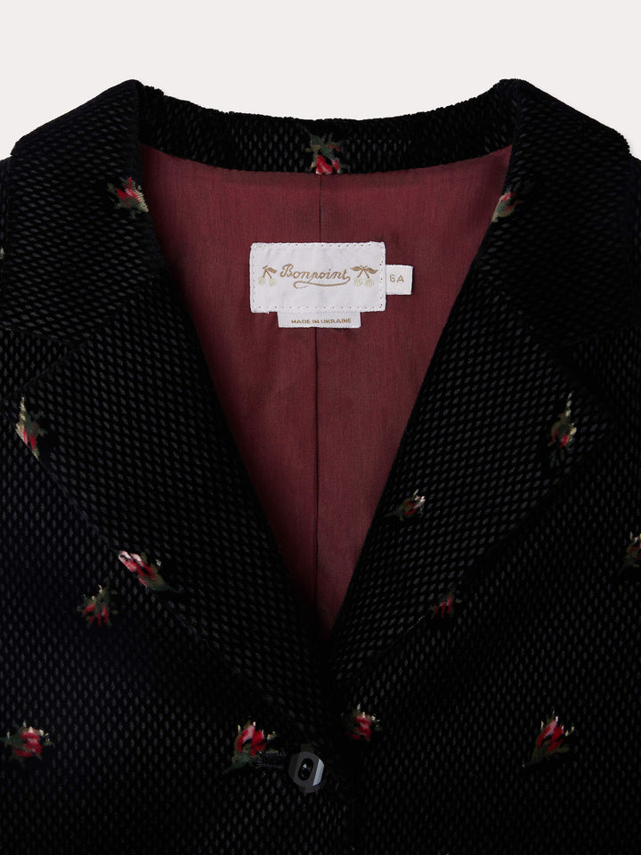 Jacquette Jacket - Fl Faux Noir - Posh New York