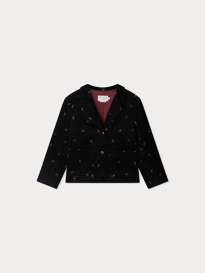 Jacquette Jacket - Fl Faux Noir - Posh New York