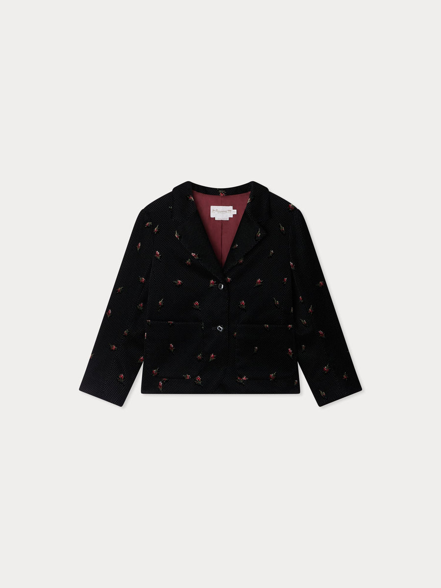 Jacquette Jacket - Fl Faux Noir - Posh New York