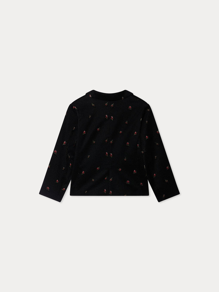 Jacquette Jacket - Fl Faux Noir - Posh New York