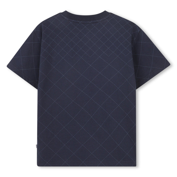 Jersey Tee With Quilted Effect - 849 Navy - Posh New York