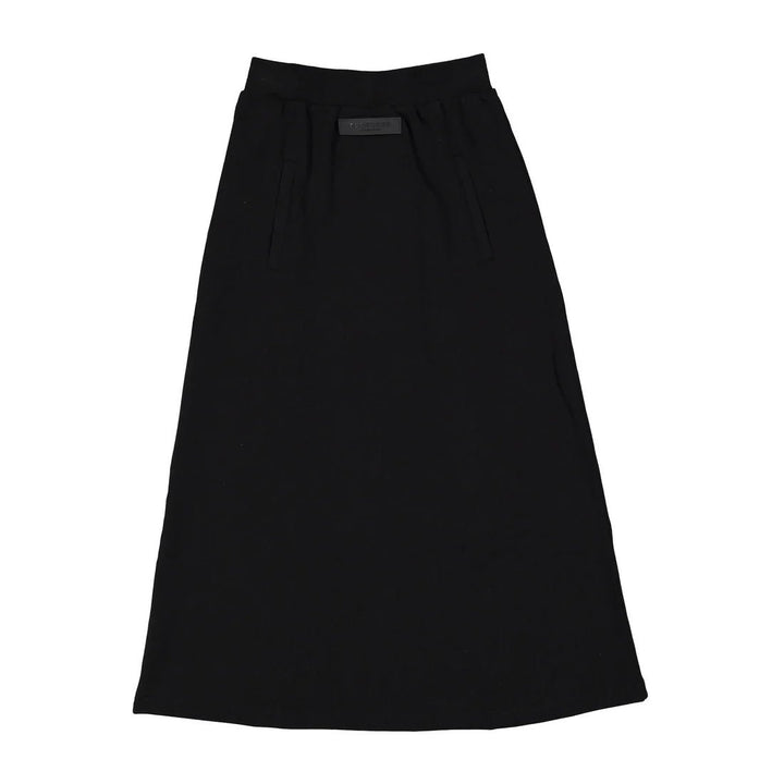 Jet Black A - Line Sweatshirt Skirt - Black - Posh New York