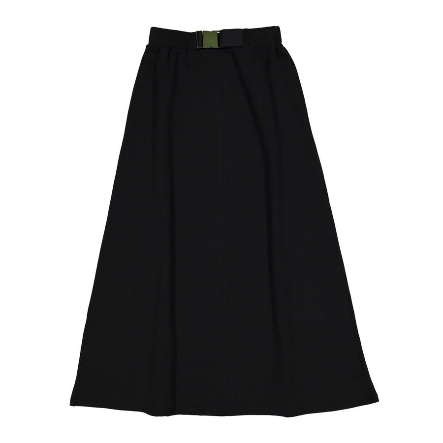 Jet Black Buckle Sweatshirt Skirt - Black - Posh New York