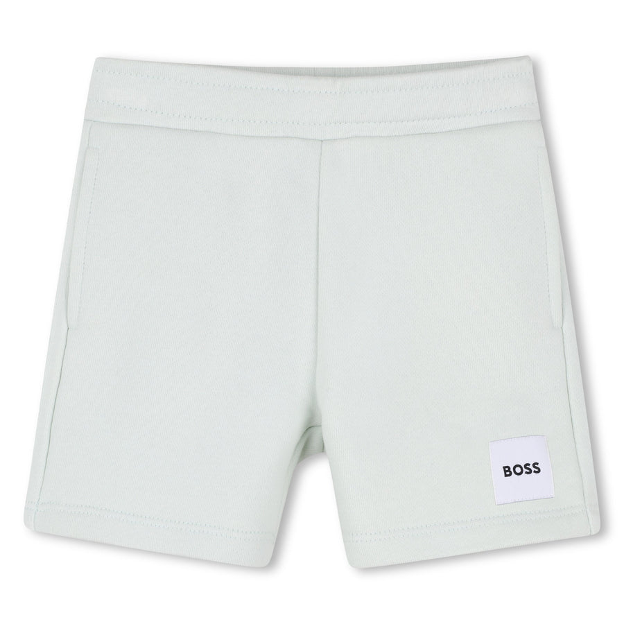 Jogging Shorts In Fleece Cotton - 73K Sprout Green - Posh New York