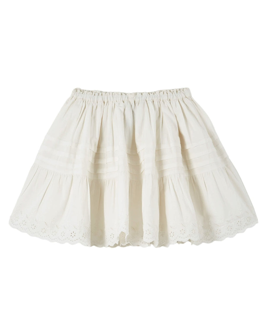 Jupe Broderie Anglaise - Blanc - Posh New York