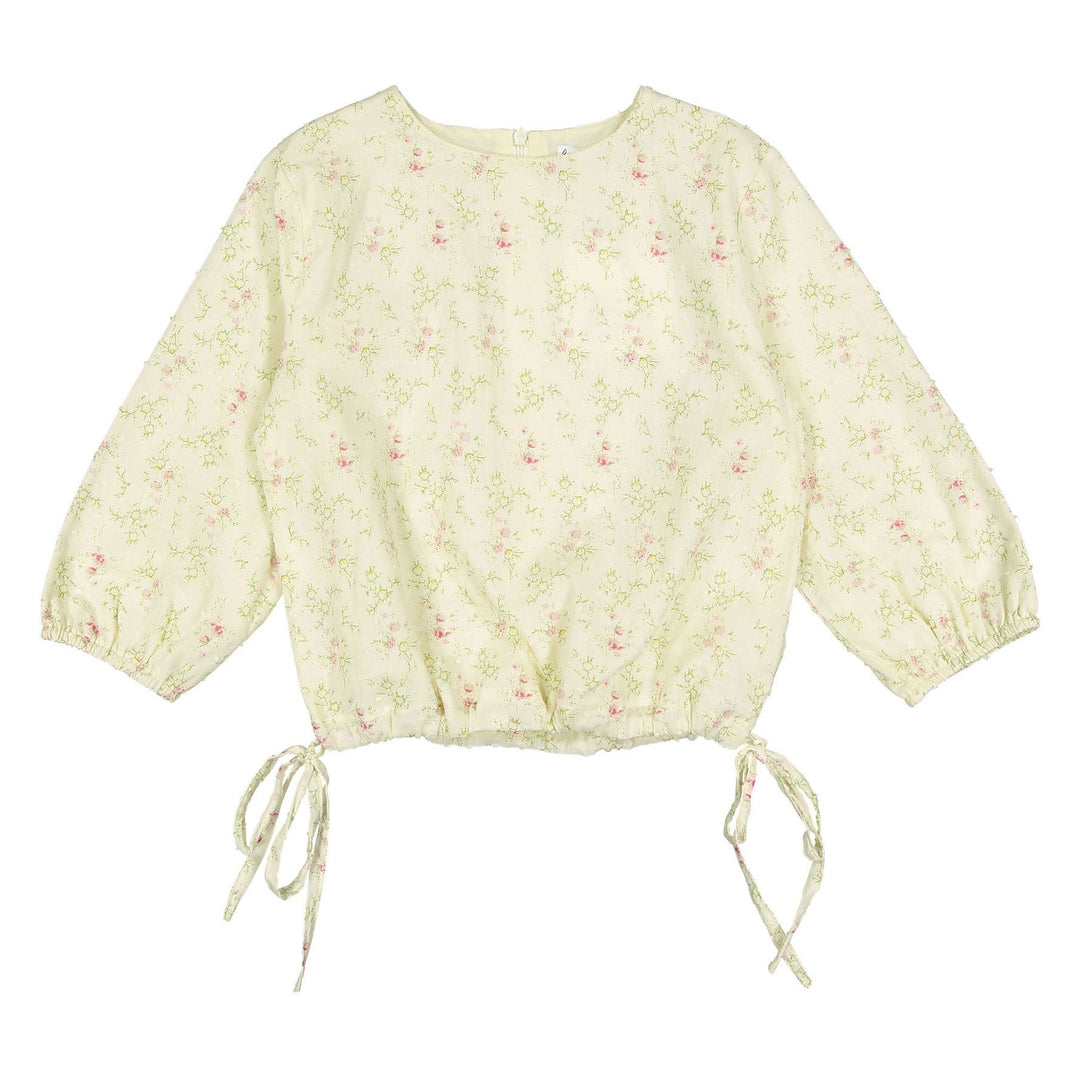 Soft Floral Drawstring Top - Floral