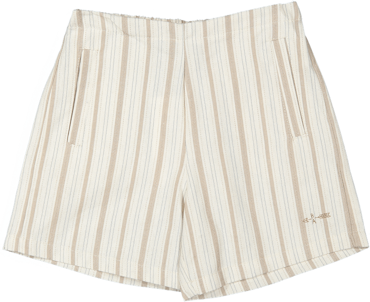 Khaki Stripe Shorts - Khaki - Posh New York