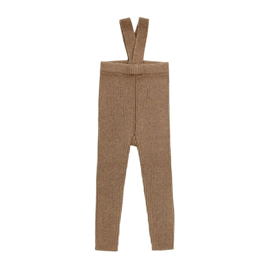 Knit Suspender Leggings - Mocha - Posh New York